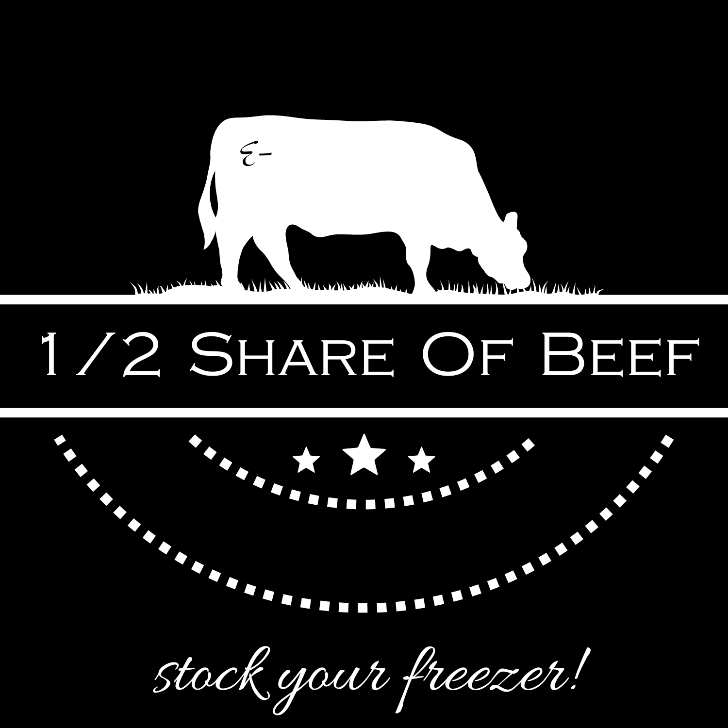 1/2 SHARE OF BEEF-ready May/June-FREE shipping & FREE local delivery!