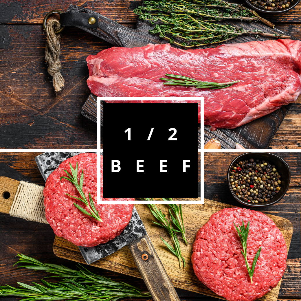 1/2 SHARE OF BEEF-ready now! FREE shipping & FREE local delivery!